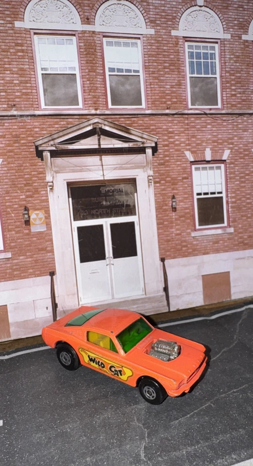 Ford Mustang Wildcat Dragster 1970 Matchbox con remolque enganche motor capó Foto 4 de 4