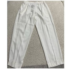 VTG Sea Suns Womens SP Small Petite Pull On Pants *Hemmed @ 25.5" White USA Made