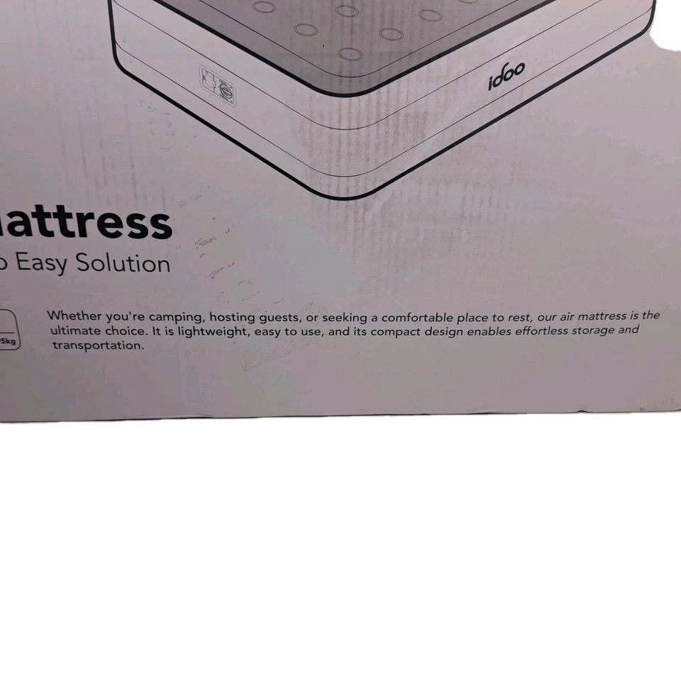 Colchão de ar iDOO Queen com bomba embutida/multicamadas/bolsa de transporte/novo-OB - Imagem 3 de 4