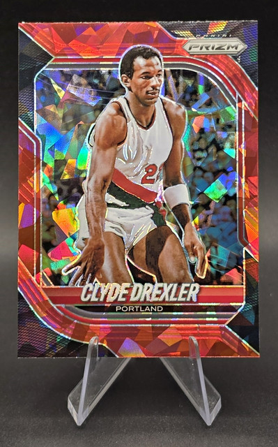 2025 Prizm Clyde Drexler Red Ice Parallel Ice Prizm #163 Portland Trailblazers