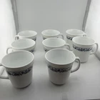 8 Vintage USA Corelle Corning Old Town Blue Onion Coffee Mug Tea Cups Glass 1410