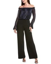 Adrianna Papell Crinkle Crepe Jumpsuit Women's