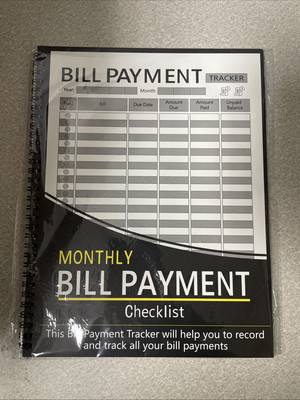 Bill Tracker Notebook: Monthly Bill Payment Checklist - 8.5'' x 11'' 100+ Pages