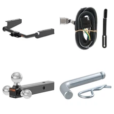 CURT Tow Package Trailer Hitch Wiring Harness 45001 Ball Mount Pin & Clip 13460