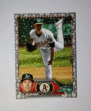 2023 Topps Holiday JP SEARS Silver Metallic Snowflake #H133 w/4 FREE A's cards