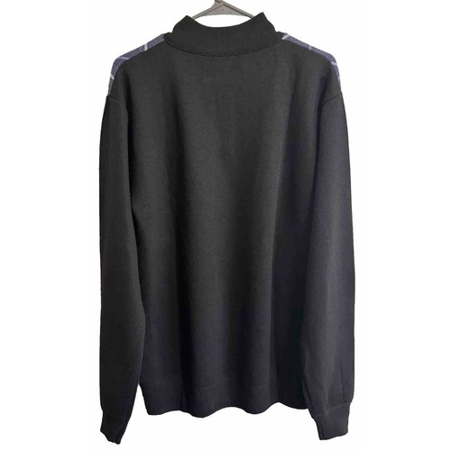 Studio By Omega Mens Sz L Sweater 1/4 Zip Argyle Preppy Blue Black NWOT New - Picture 2 of 8