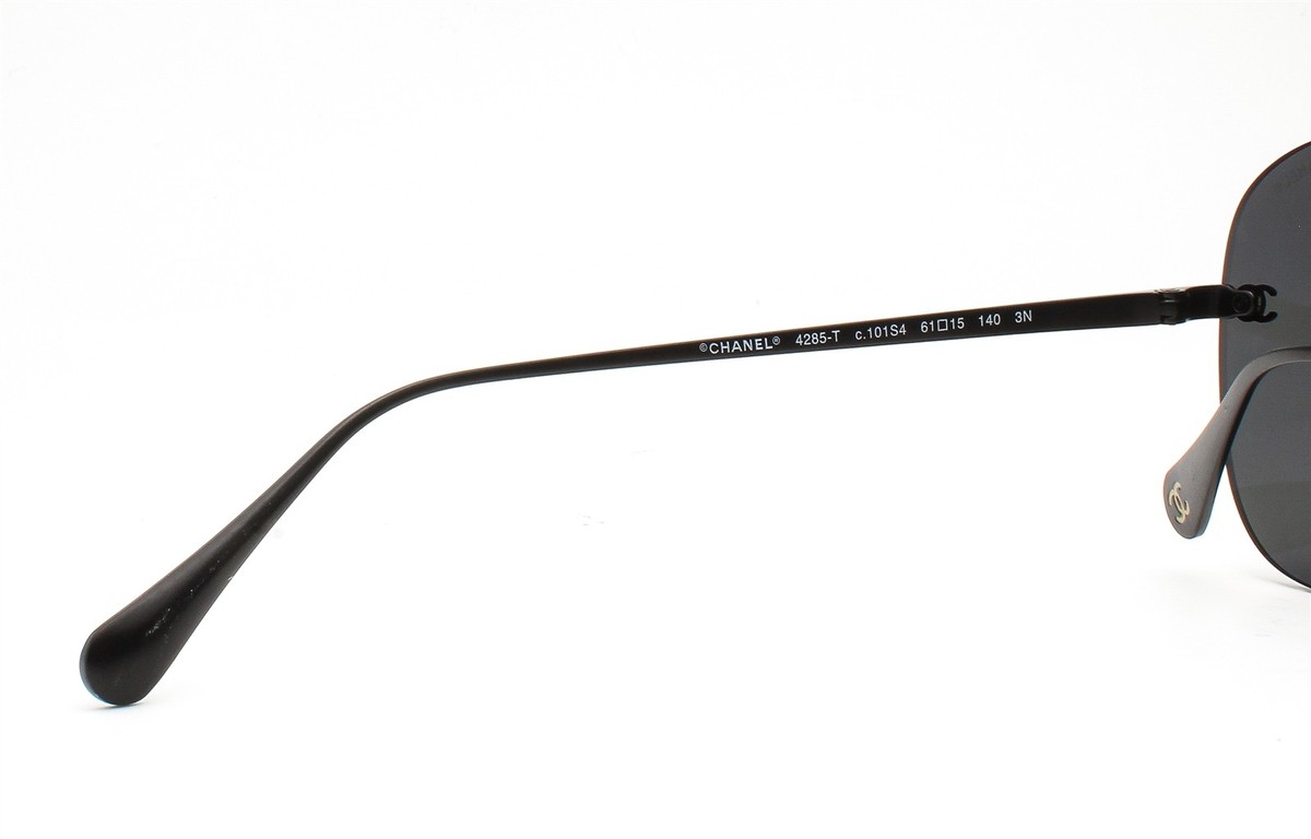 CHANEL Black Semi-Rimless Sunglasses Chanel Sunglasses Frameless Coco Mark 62□17 120 4017-D c  main image 3