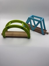 Wooden Train Track Bridge Pieces Arch and Truss Style Sections