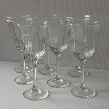 Vintage Moet & Chandon Petite Liqueur Glasses Set of 7 1980s Octagonal Stemware