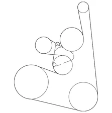 Genuine Nissan Serpentine Belt 11720-4BA0B