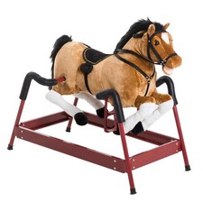 Rocking Horse Toy Children Vintage Plush Rocker WoodenRide W/Sound Exquisitegift