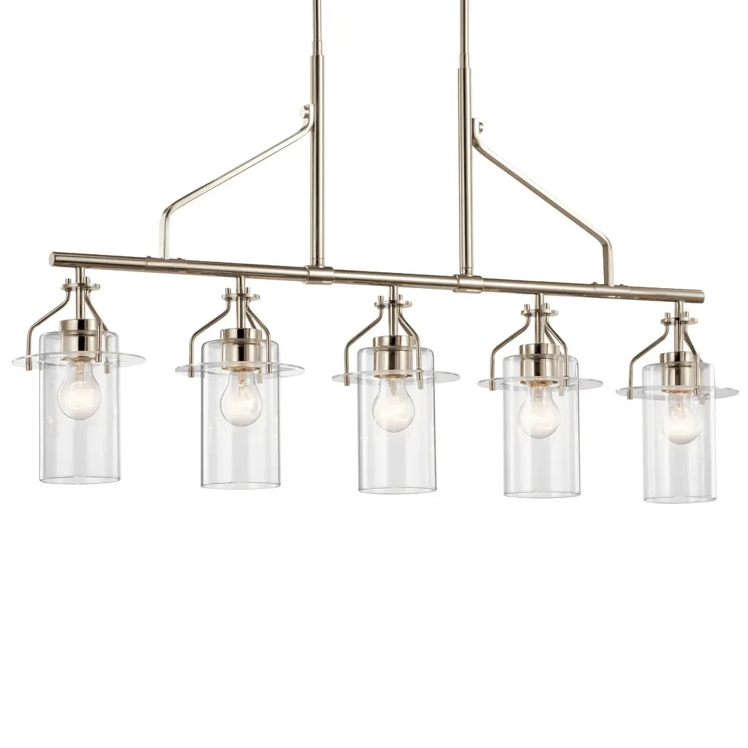 Kichler 52379PN - Everett 5 Light 42" Dimmable Chandelier - Polished Nickel