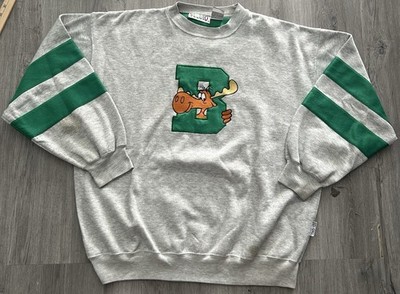 Vintage 90s Studio Graphix Moose crewneck sweatshirt in grey and green