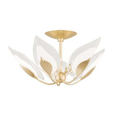 Hudson Valley Blossom 5 Light Semi Flush - Blattgold UVP 1.529 £