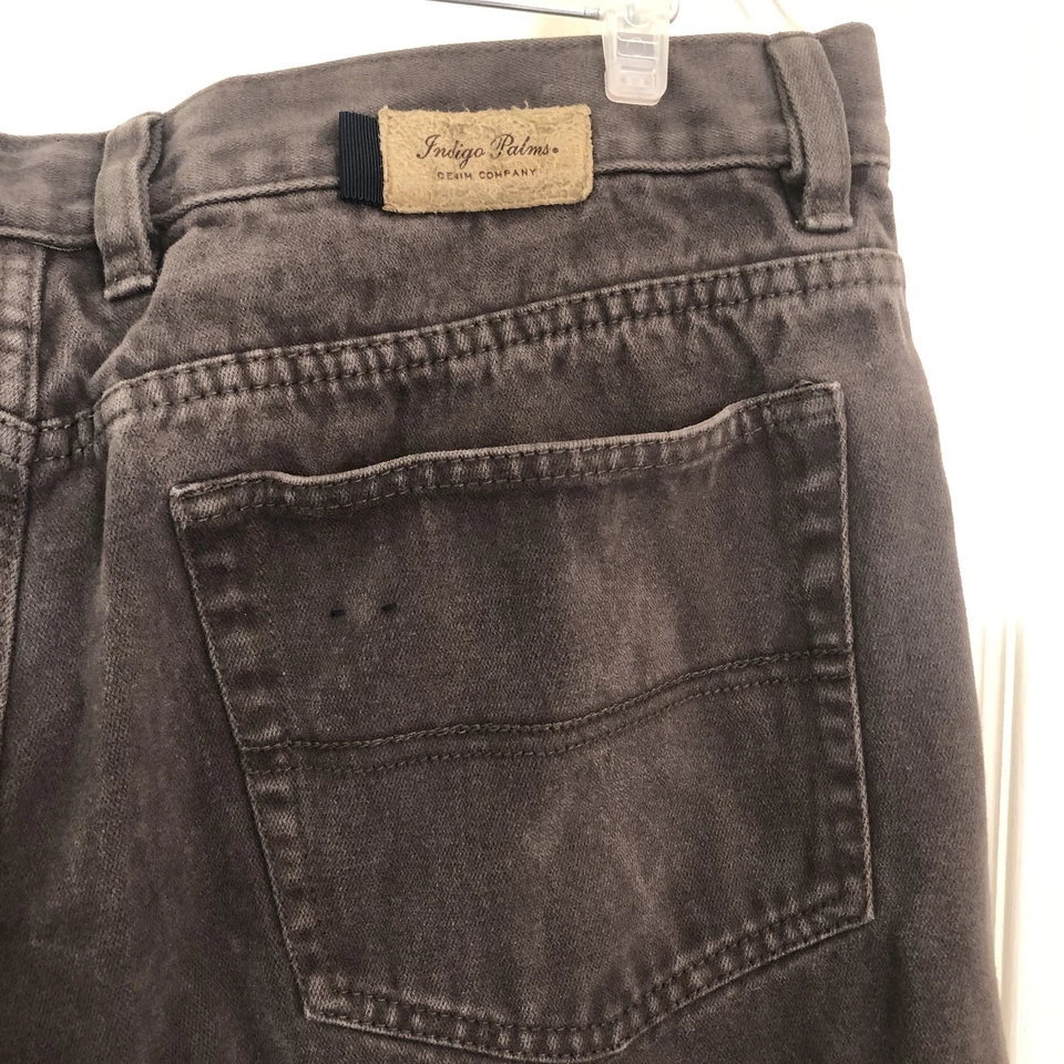 Pantalones de mezclilla elásticos Indigo Palms calce relajado moca para hombre 40x32 súper suaves de colección Foto 4 de 4