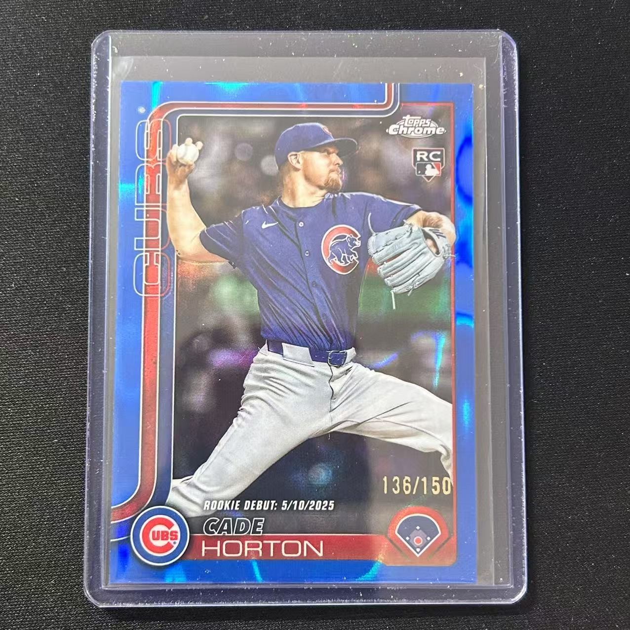 ☕️2025 TOPPS CHROME UPDATE SERIES BASEBALL DEBUT BLUE LAVA /150 RC CADE HORTON