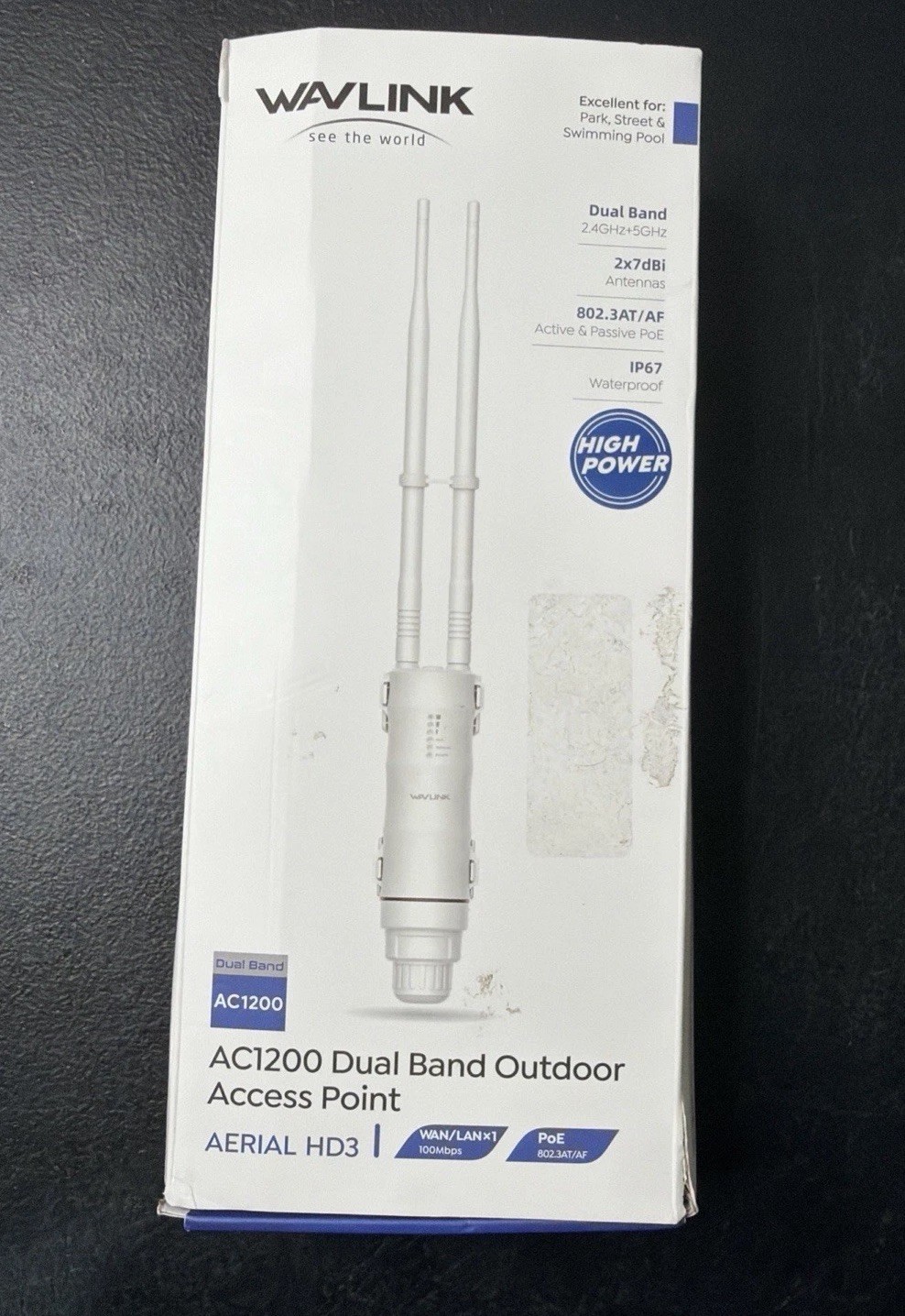 Wavlink WL-WN570HA2 Dual-Band AC1200 Outdoor Wireless Wi-Fi Extender Aerial HD3