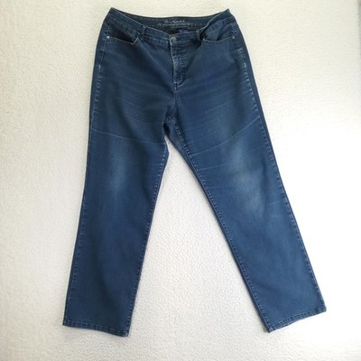 Gloria Vanderbilt All-Around Slimming Effect Dark Wash Straight Leg Jeans 14