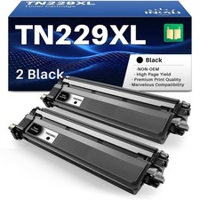 TN229XL Black Toner TWO Cartridges For Brother HL-L3280CDW MFC-L3780CDW L3720CDW