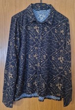 Elegante schwarze Hemdbluse mit Kettenprint Gr. S - Only