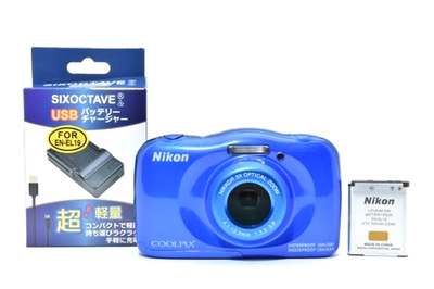 Nikon Coolpix W150 Digital Camera 13.2 MP Waterproof Blue Tested