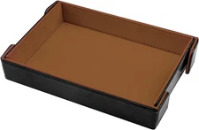 SIQUK Magnetic Folding Dice Tray Rectangle Dice Rolling Tray PU Leather Dice Tra