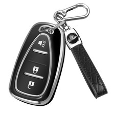 QBUC Key Fob Cover for Chevy, Car Key Fob Case with Keychain for Equinox 2018...