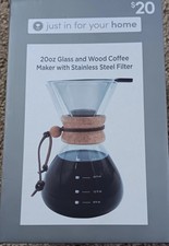 Just In For Your Home Glass & Wood Coffee Mak...