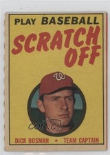 1970 Topps Scratch Off Unscratched Dick Bosman 04ys