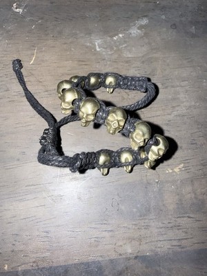 Alexander McQueen Vintage Gold skull 925 bracelet adjustable size S