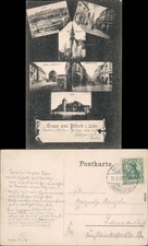 Ansichtskarte Bitsch Bitche Mikroskopkarte: Straßen, Plätze, Bahnhof 1908