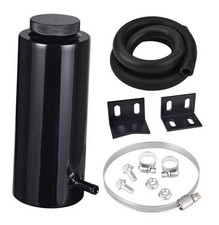 Coolant Overflow Tank, Radiator Overflow Bottle 800ml Aluminum Universal Black