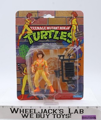 April O'Neil Orange Stripes Turtles TMNT 1990 Playmates Vintage Figure MOSC