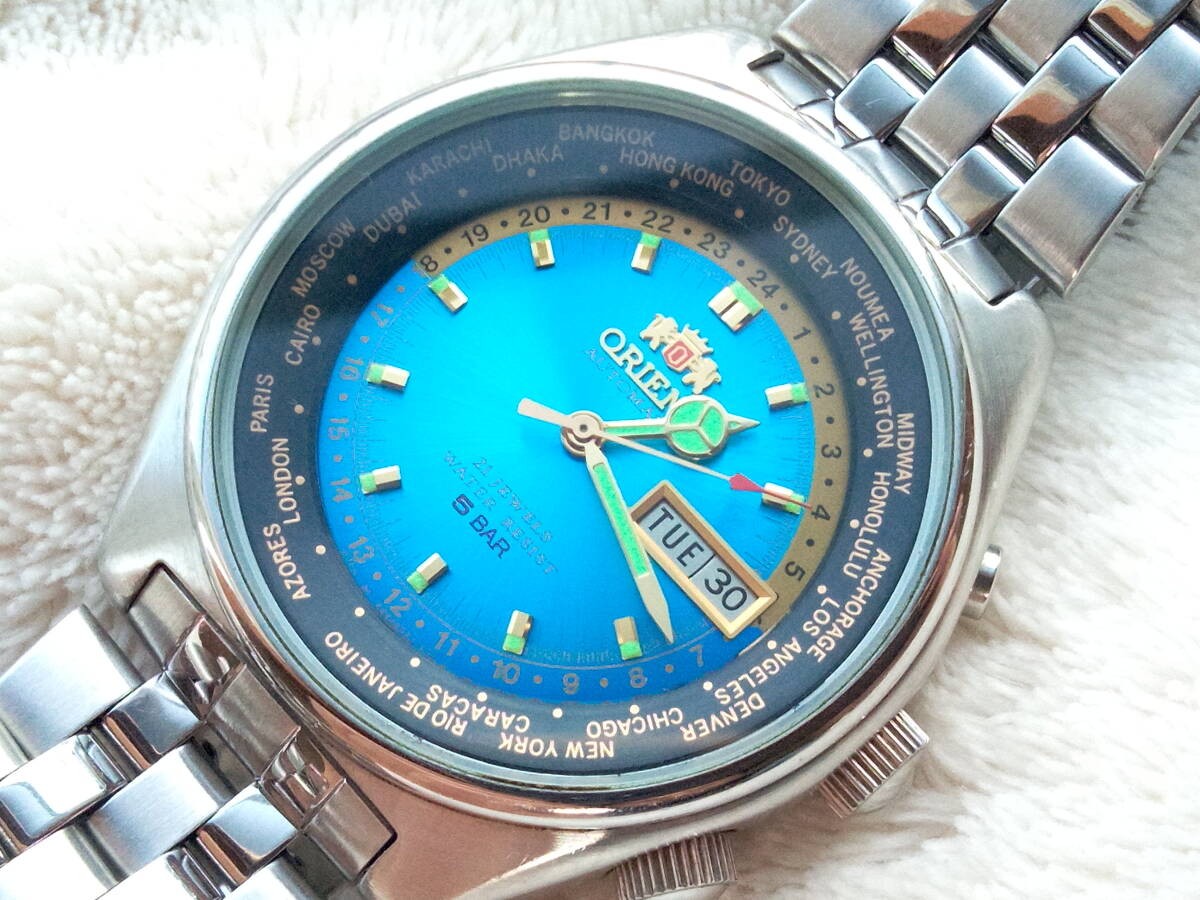 ORIENT World Time Diver Blue Automatic - image 4