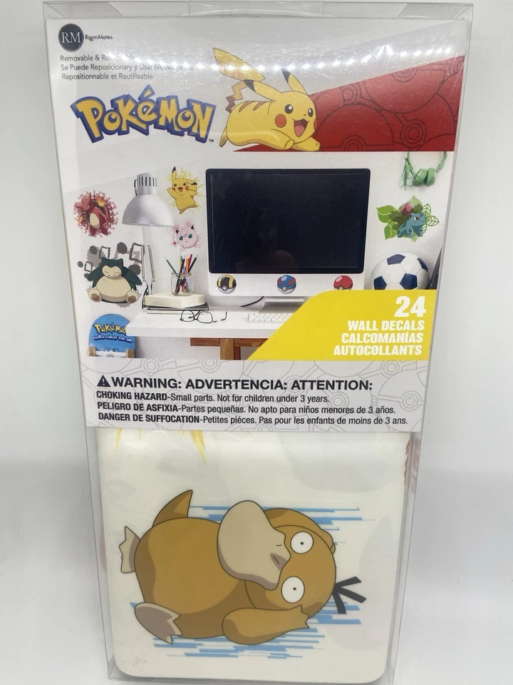 Calcomanías de pared Pokemon pelar y pegar - 24 compañeros de habitación - decoración de habitación para niños Foto 2 de 4