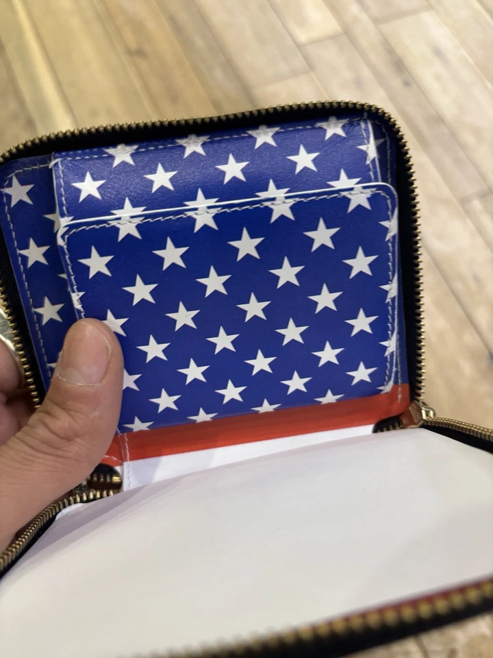 Cartera Comme Des Garcons Denim Tears Cremallera Alrededor Foto 3 de 4