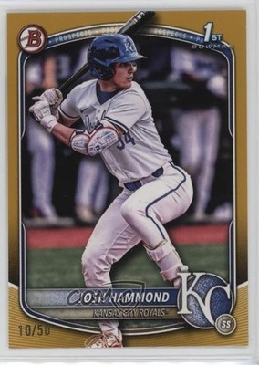 2025 Bowman Draft Gold 10/50 Josh Hammond #BD-185 rw6
