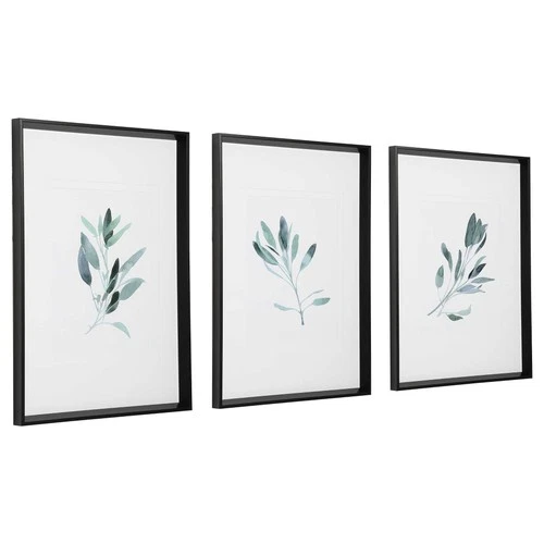 Uttermost 33723 Simple Sage Watercolor Prints, Set of 3 - Picture 2 of 7