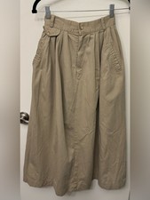 Vintage Ralph Lauren Country Khaki Maxi Skirt  Long A-Line Skirt Size 4
