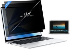 15.6 Inch Laptop Privacy Screen Filter for 16:9 Aspect Ratio, Anti-Glare, 2 Pack