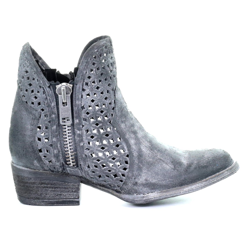 Ковбойские ботильоны Circle G от Corral Ld с коротким рукавом и круглым носком на молнии с вырезами на щиколотках Wo 21090₽