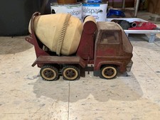 Vintage Tonka Cement Mixer Truck Metal Red Tandem Axle 1970s