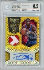Joel Embiid 2014 Panini Select Gold Rookie Patch Autograph Card #3 5/10 BGS 8.5