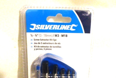 NEW Silverline SCREW EXTRACTOR KIT 5pc Set Jeu De Extracteurs de vis