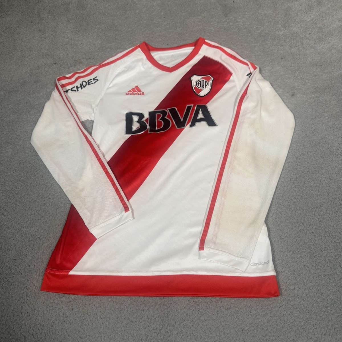 River Plate Jersey Mens Medium White 2015/16 Home Football Futbol