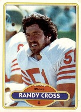 1980 Topps #123 Randy Cross San Francisco 49ers Card