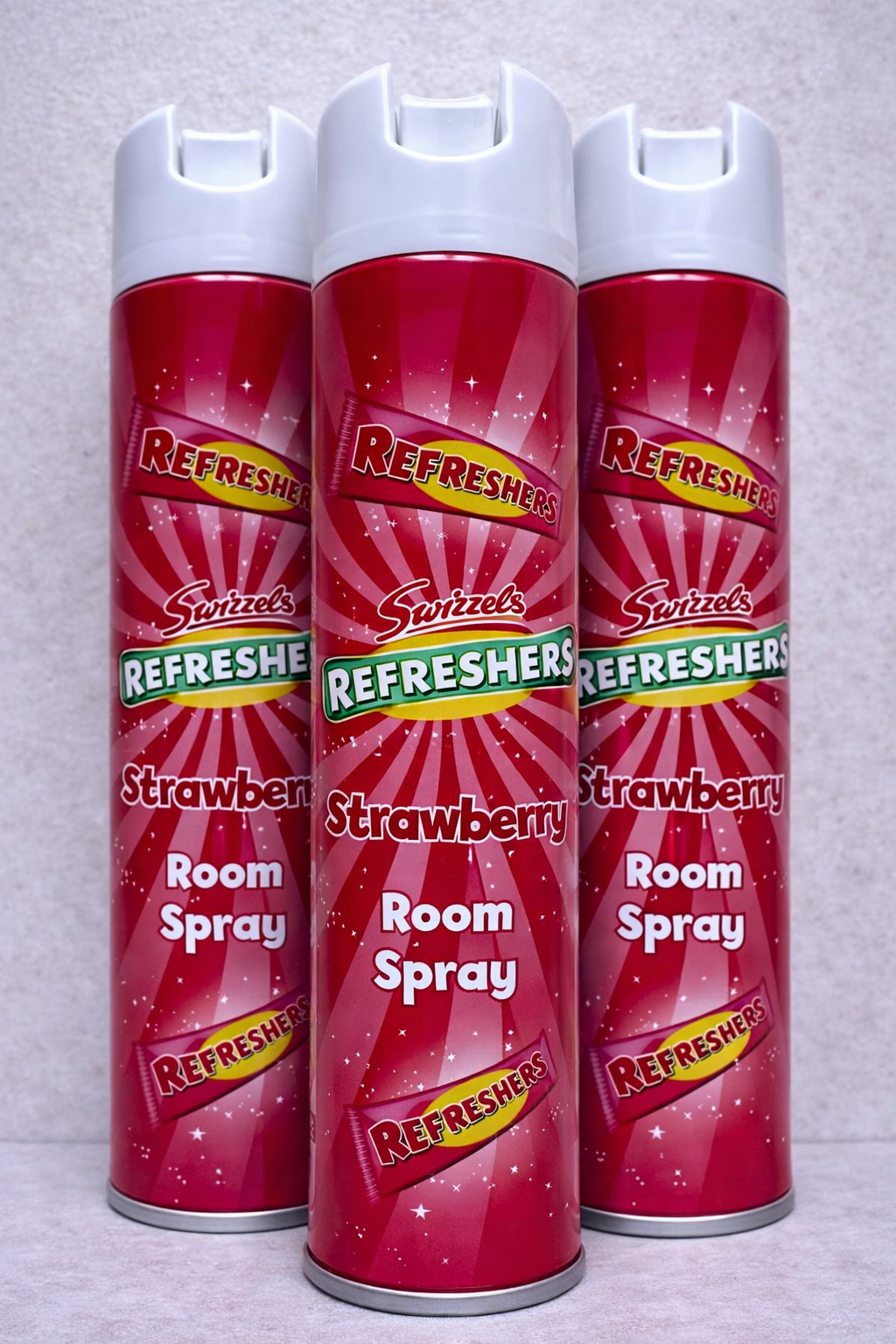 3 PACK SWIZZELS SWEETS ROOM SPRAY AIR FRESHNER REFRESHERS STRAWBERRY 300ml each