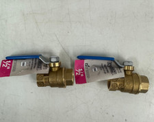 (2) Everbilt 1/2 in. Brass FPT Full Port Thre...