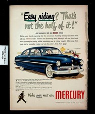 1948 Mercury Car 1949 Blue Family Little Boy Easy Riding Vintage Print Ad 26045