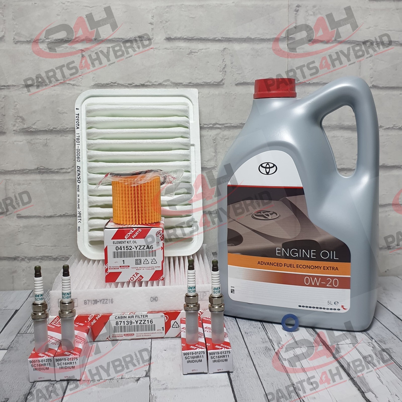 Genuine Toyota Rav4 Service Kit ZSA35 2.0L 2005-2012 With Spark Plugs & 0W20 Oil